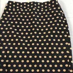 Loft Black and Tan Skirt